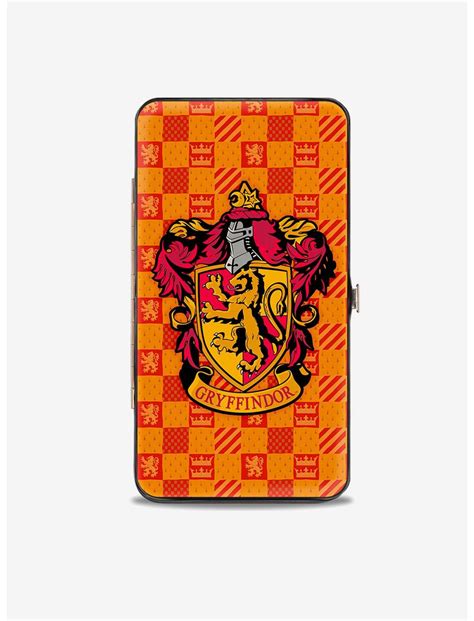 Harry Potter Gryffindor Crest Heraldry Checkers Hinged Wallet Hot Topic