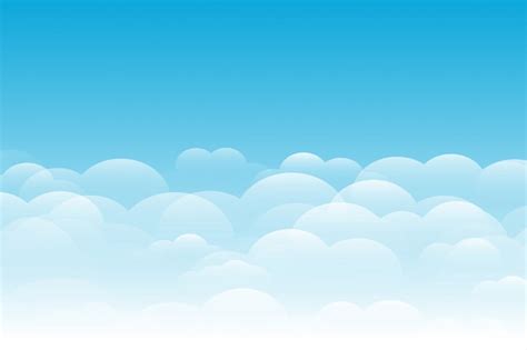 Free Vector Blue Sky With Clouds Background Elegant