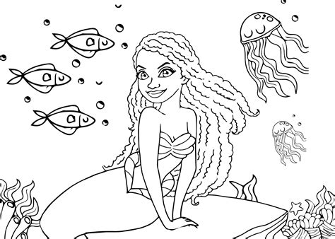 The Little Mermaid 2023 Coloring Pages, Halle Bailey as Ariel, This is