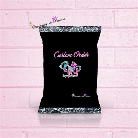 Purple Drips Chip Bags Personalized Chip Bags Custom Purple