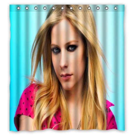 vixm home custom avril ramona lavigne polyester fabric shower curtains with hooks for bathroom