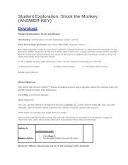 Allow quizlet users to use your flashcards so that they can concentrate on learning. Shoot The Monkey Gizmo - Student Exploration Shoot the ...