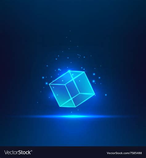 Glass Cube Royalty Free Vector Image Vectorstock