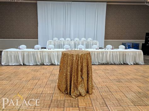 We understand that finding the perfect wedding reception chair covers vendor can be difficult. Gold Sequin Linen and White Chair Covers for Wedding ...