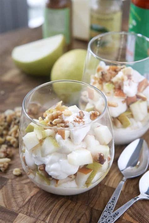 Greek Yogurt Parfait With Pears And Walnuts Aggies Kitchen