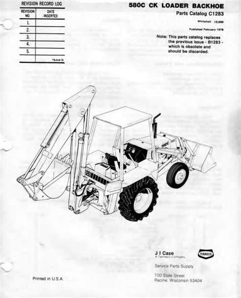 Instant Download Case 580c Ck Tractor Parts Manual Case Ih Case