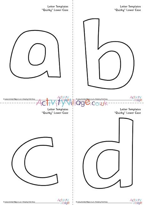 All Letter Templates Lower Case Quirky