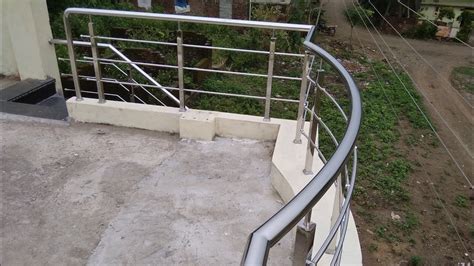 Porch and deck railings will have similar costs. Stainless Steel Porch Round Railing installation Process ...