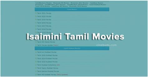 Isaimini tamil movies download is one of the most visited torrent websites for movies. Isaimini Tamil Movies Download 2021 for Free HD - Cinebuds