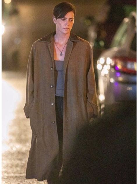 the old guard charlize theron trench coat next leather jackets