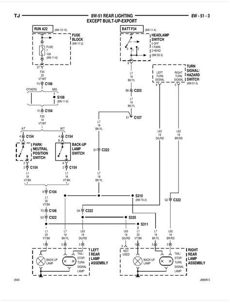 Jeep Wrangler Tj Tail Light Wiring Diagram Wiring Diagram