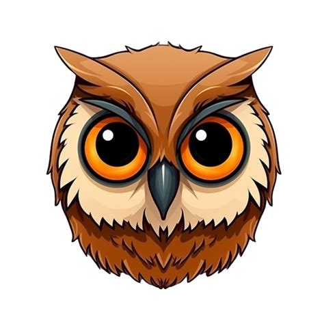Premium Vector Cartoon Owl Face Vector Design