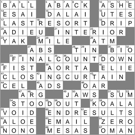 LA Times Crossword 12 Dec 23, Tuesday - LAXCrossword.com