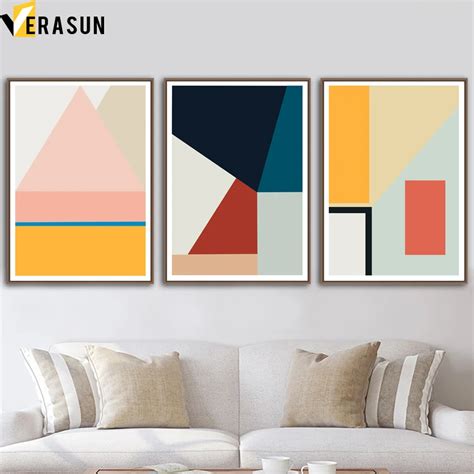 Abstract Geometric Wall Art Canvas Painting Posters And Prints Wall Art