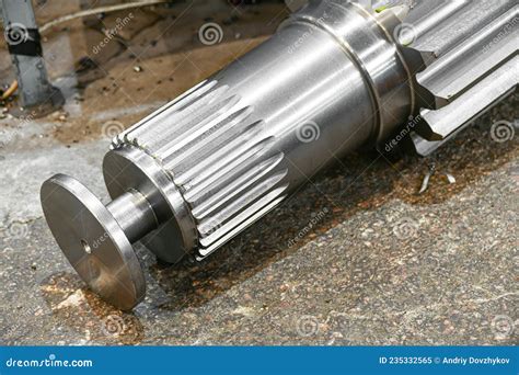 Splined Shaft Gear After Cutting A Tooth On A Gear Cutting Machine Stock Image Cartoondealer