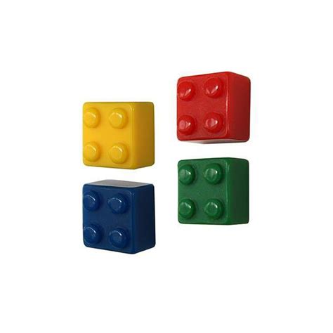 Memo Magnets Brick Set With 4 Pcssorted Magnets 4 Colors 15mm X
