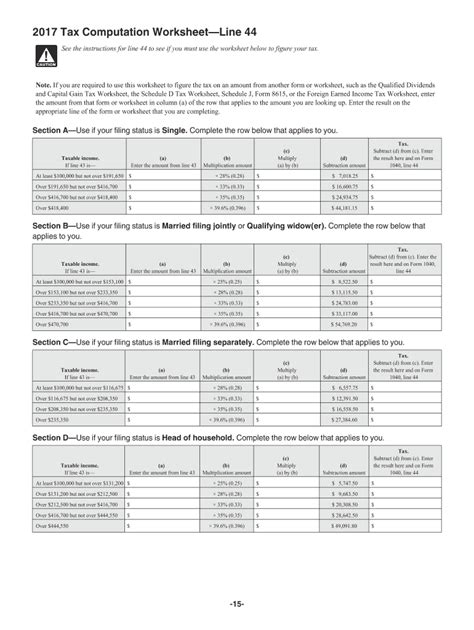 2017 2021 Form Irs 1040 Tax Table Fill Online Printable Fillable