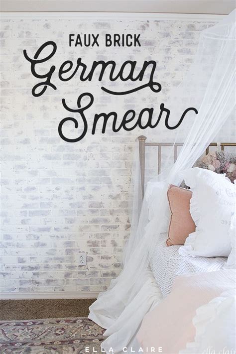 German Smear/ German Schmear Faux Brick Wall | Faux brick ...