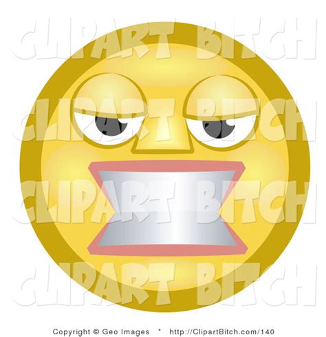 Clip Art Of An Angry Yellow Smiley Face Woman Gritting Her Teeth In