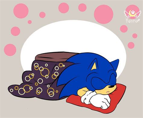 Sleeping Sonic By Konkonna Sonic Sonic Fan Art Hedgehog Movie