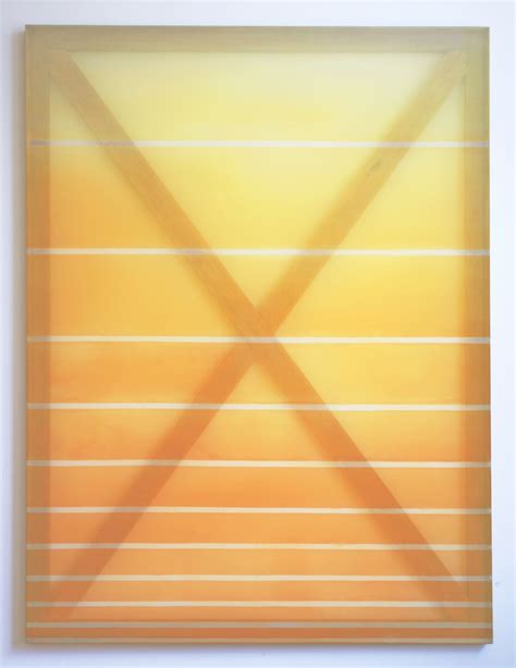 Rebecca Ward Xtangerine 2015 Acrylic And Dye On Silk Organza 60 X