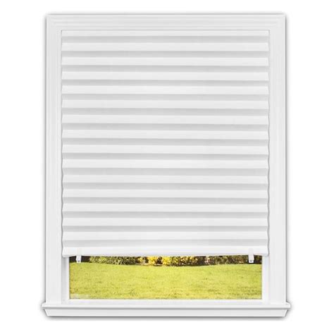 Redi Shade 36 In X 72 In White Light Filtering Corded Pleated Shade In