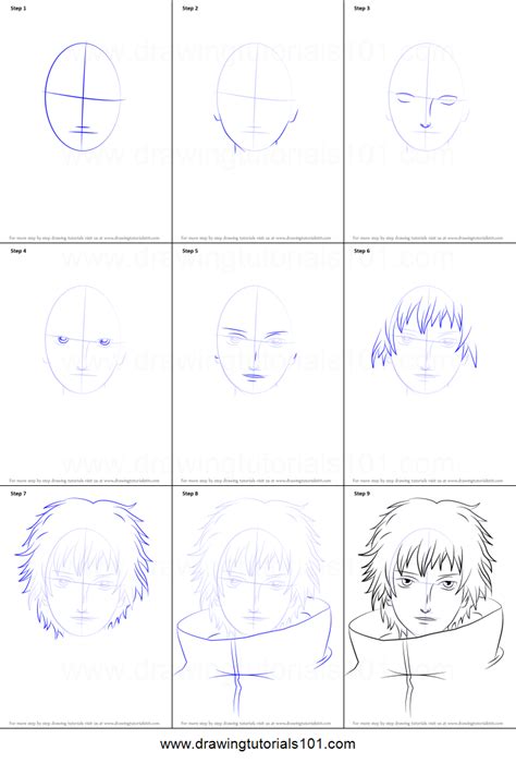 How To Draw Sasori From Naruto Printable Drawing Sheet By