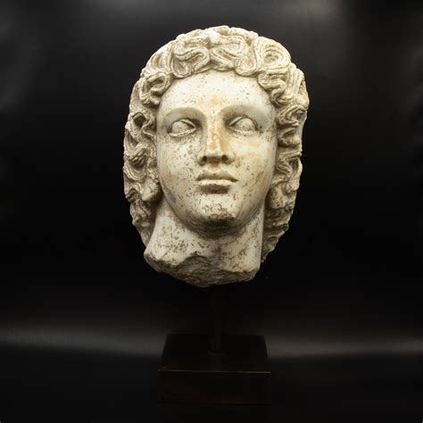 Classical Revival Marble Head Of Alexander The Great 19th Century Ce