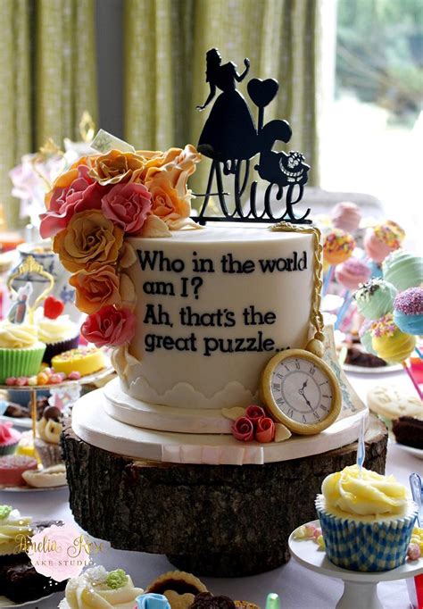 Alice In Wonderland Dessert Table Cake By Amelia Rose Cakesdecor