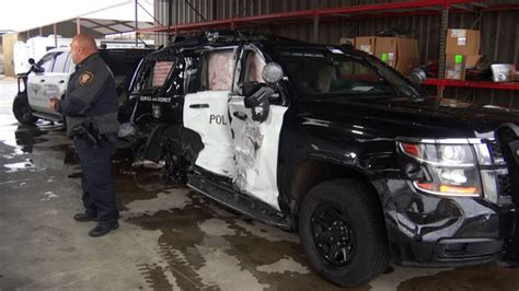 Fort Worth Officers Survive Chain Reaction Crash Being Hailed As
