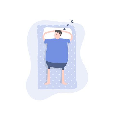 Man Is Sleeping In His Bed Cartoon Character 2332058 Vector Art At