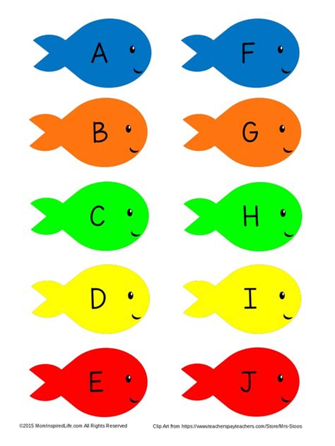 Alphabet Fish Printable