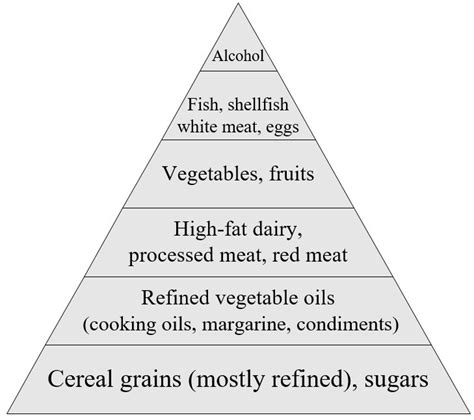 Typical Western Diet Food Pyramid Made By Author Based On Cordain Et