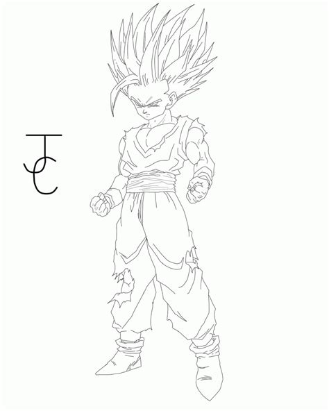 Dragon ball z future trunks coloring pages with dragon color. Gohan Super Saiyan 2 Coloring Pages - Coloring Home