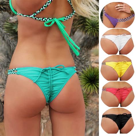 2017 New Arrival Women Brazilian G String Triangle Thongs Bikini Beach