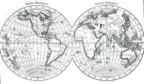 Black And White World Map Mary W Tinsley