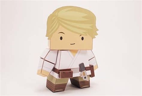 Star Wars Luke Skywalker Cubefold Free Paper Toy Download Paper