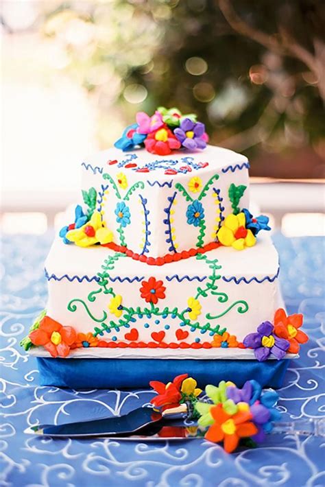 42 Colorful Mexican Wedding Cake Ideas Con Imágenes Pastel De