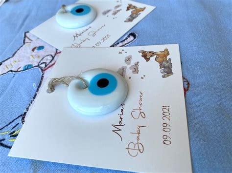Evil Eye Baby Shower Favors Personalized Thank You Cards Etsy