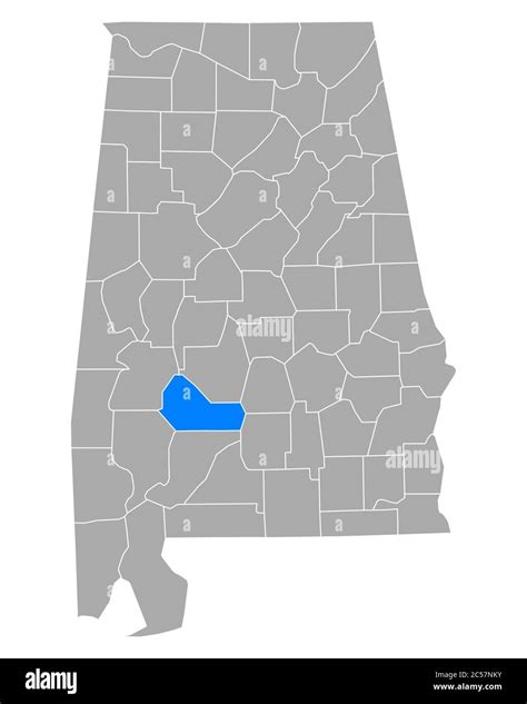Map Of Wilcox In Alabama Stock Photo Alamy