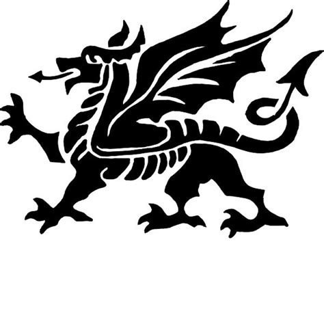Welsh Dragon Stencil Re Usable 95 X 7 Inch Each Etsy Uk