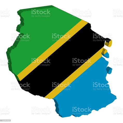 Tanzania Map Flag Vector 3d Stock Illustration Download Image Now