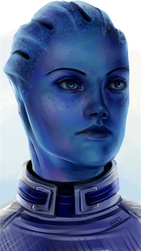 Pictures Liara Mass Effect 3 Aliens Fantasy Games Head 1080x1920