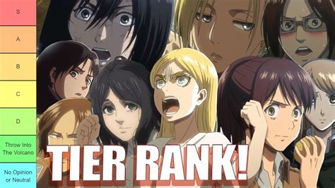 Ranking All Female Attack On Titan Characters Youtube