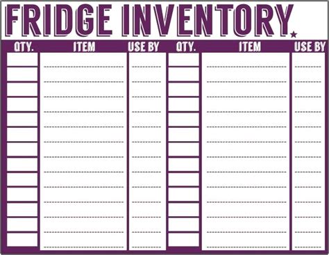 Free Printable Chemical Inventory List Template Templates Resume