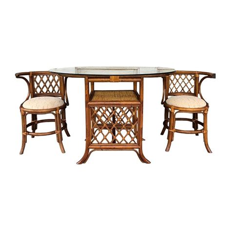 Shop for vintage bamboo tables at auction, starting bids at $1. Bamboo Rattan Wicker Cane Table and Chair Set or Dining ...