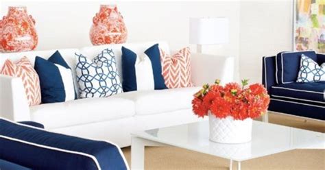 blue / orange / white living room | Orange and blue rooms | Pinterest