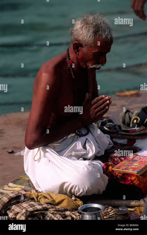 Indian Man Praying In Traditional Hi Res Stock Photography And Images