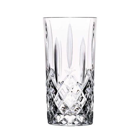 6x Highball Cocktail Glasses Set Rcr Crystal Cut Glass Drinking Tumblers 396ml Ebay