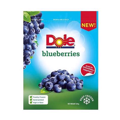 Ingredients 2 ripe dole ® bananas, peeled, cut crosswise into thirds and frozen ; Dole Frozen Blueberries 350g (Carton Of 8) - Oncost ...
